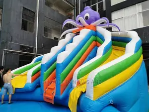 Octopus Themed Combo Slides With Swimming Pools