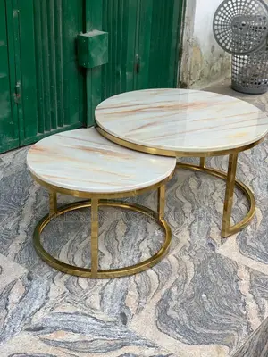 Gold Center Table 2in1