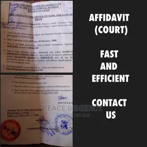 Affidavit in Court (All Types)