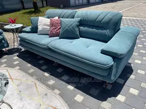 Luxury 7 Seater Living Room Leather Fabric Sofa Chair.