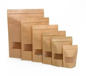 Brown Kraft Ziplock Pouches