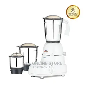 Bajaj Glory 500-Watt Mixer Grinder With 3 Jars (White).