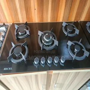 Hicel 90cm 5 Burner Glass Built-in Gas Hub