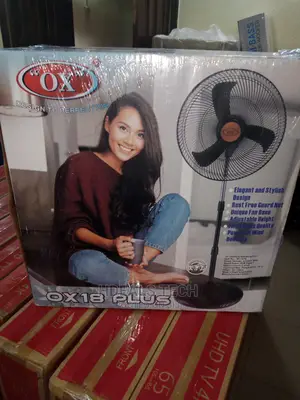18'' Inch OX Standing Non-Rechargeable Fan Black