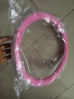 Stearing Wheel Cover Pink Blings