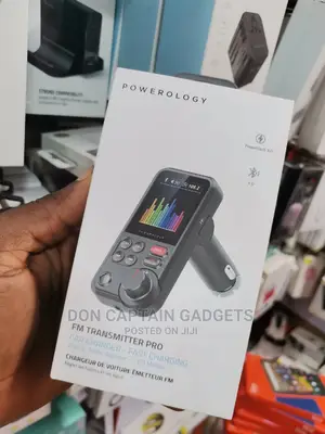 Powerology Fast Charger With Car Fm Bluetooth Transmitter