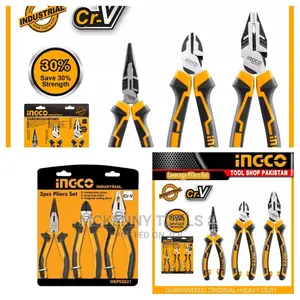 Ingco Industrial High Leverage CRV 3pcs Pliers Set - ( a-T