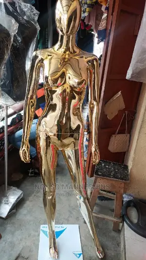 Size 8 Body Female Gold Chrome Detachable Mannequins