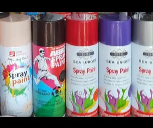 Abro Black Gloss Spray Paint - BLACK