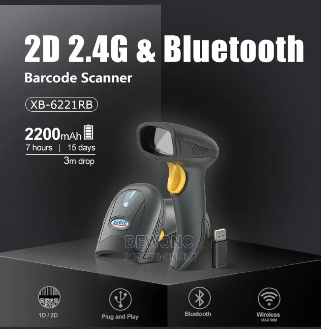 Syble 2d Wireless Bluetooth Barcode Scanner