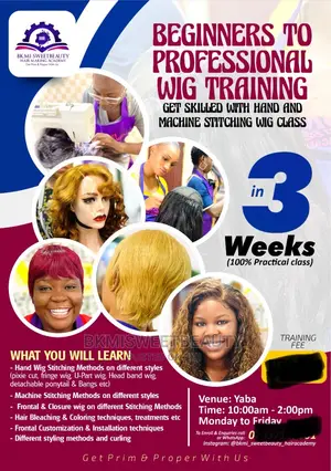 Professional Wig Making Includes Hand and Machine Stitching