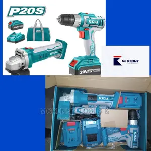 Total Cordless Drill and Cordless Angle Grinder KIT 20v/4ah