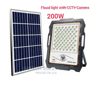 200w Solar Flood Light With Cctv Camera