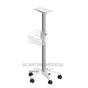 Medical Tablet Cart Patient Monitor Trolley With Basket