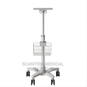 Medical Patient Monitor Trolley With Basket