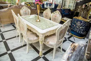 New Modern Royal Golden Color Dinning Table Set