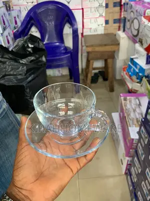 Glass Tea Cup and Saucer