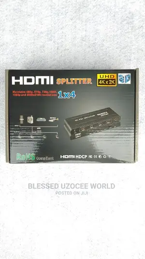 4 Ports / Ways Hdmi Splitter Long Body