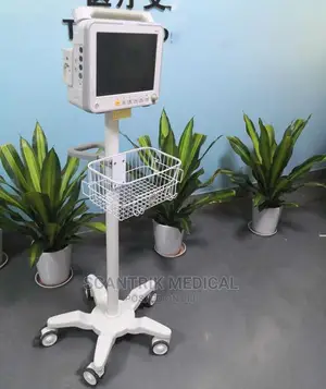Patient Monitor Trolley With Basket Net