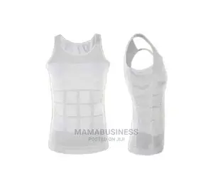 Slim 'N Lift Tummy Shaper Slimming Vest for Men - White