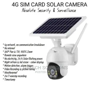 Solar Intelligent PTZ Camera With Sim and Memory Card Slot