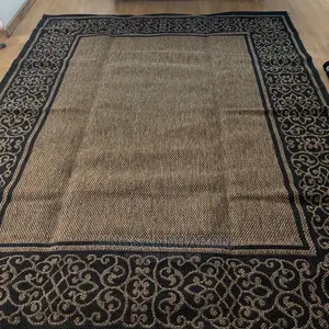 7x10fts Brown and Black American Mat Rug