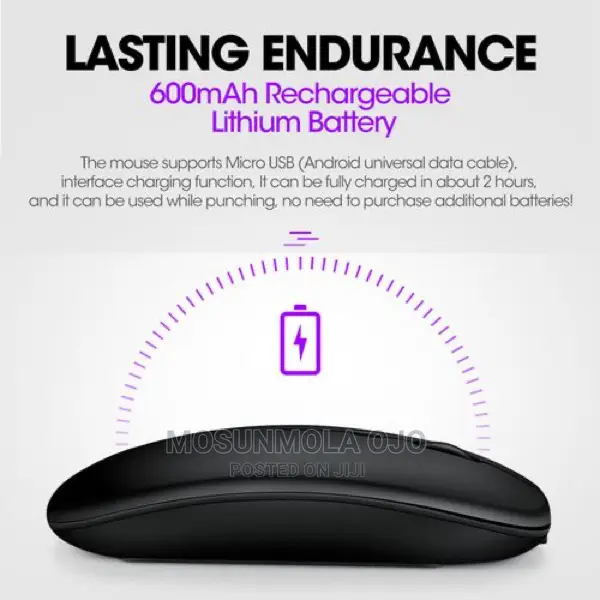 Wireless Rechargeable Mouse -Black