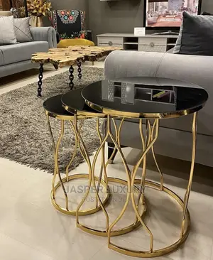 3 in 1 Glass Top Side Table