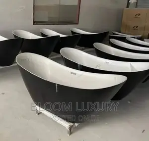 Black and White Acrylic Bathtub