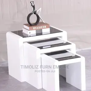 New Modern (3in1)Side Tables/Stools With Tempered Glass Top.