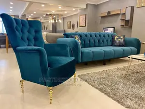 Modern 7 Seater Living Room Fabric Sofa Chair.
