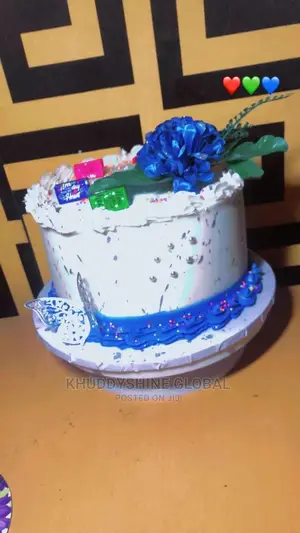 Royal Blue Cake Design Birthday Cake