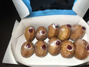 Box of 12 Pillow Doughnuts With Cherries