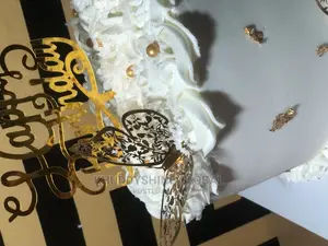 Gold And White Surprise Celebration Cakes