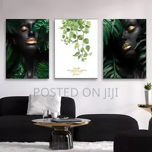 Abstract Sexy Girl With Leaf Poster and Print