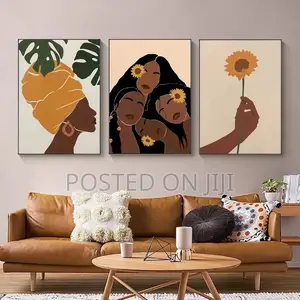 Africa Sunflower Girl Black Woman Poster