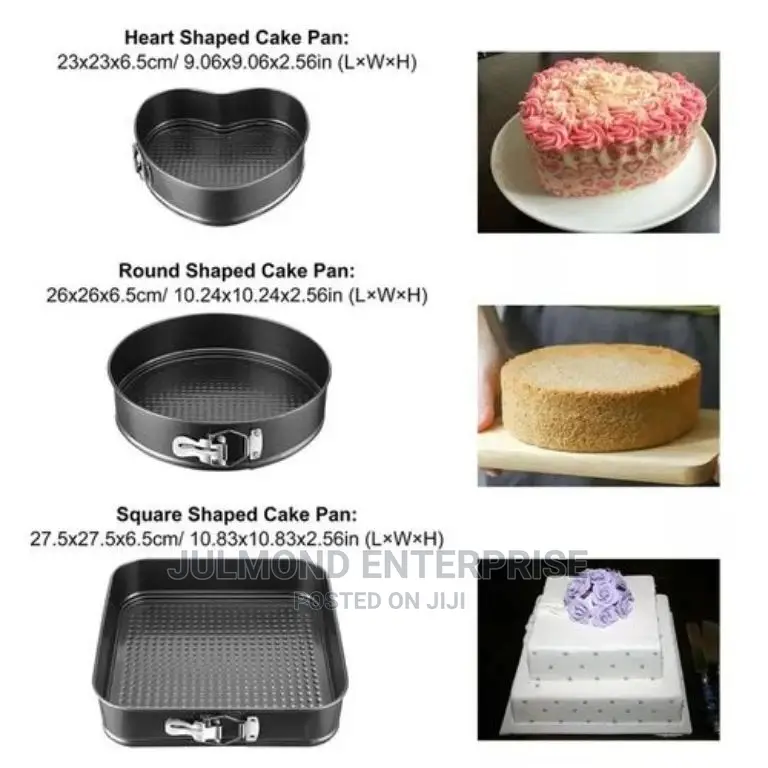 3pc Cake Mold Bakeware Set