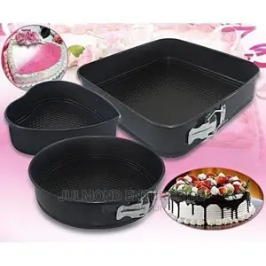 3pc Cake Mold Bakeware Set