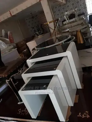 Side Tables 3in1 Adjustable Stools, High Class Table Set