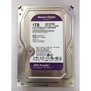 1tb CCTV Western Digital Wd Purple 1tb 3.5" Sata Hard Drive