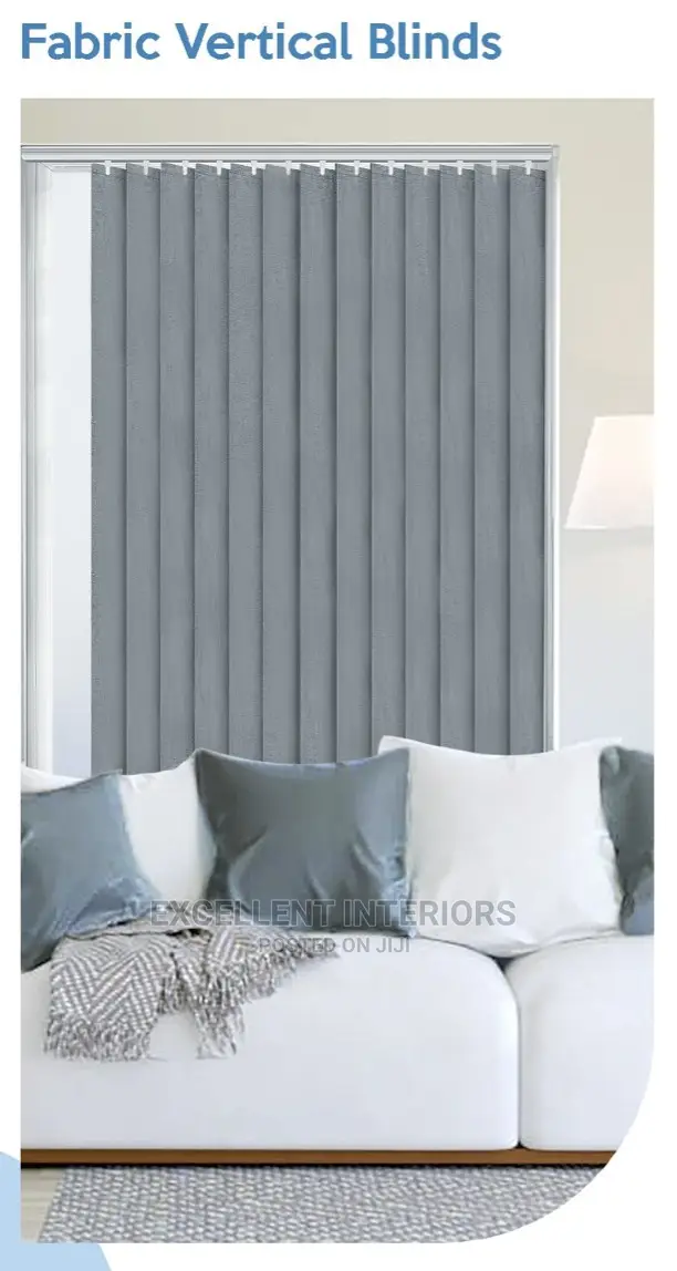 Grey Color Vertical Window Blinds