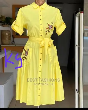 Female Casual Yellow Dress