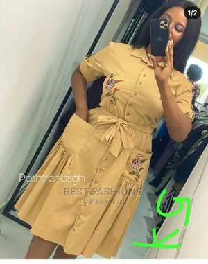 Female Casual Yellow Dress