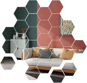 12 Pieces Hexagon Mirror