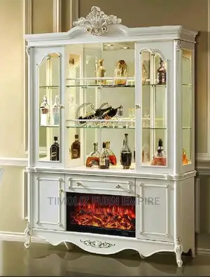 Classic Wine Bar/Cabinet With Various Wine Storagespaces.
