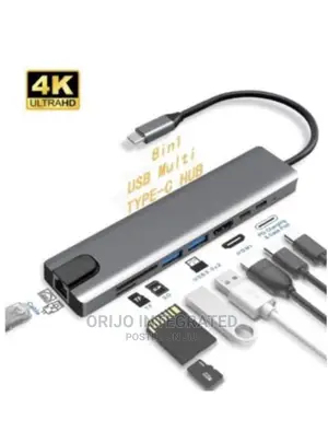 Type C to Hdmi 8 in One Adapter + Lan