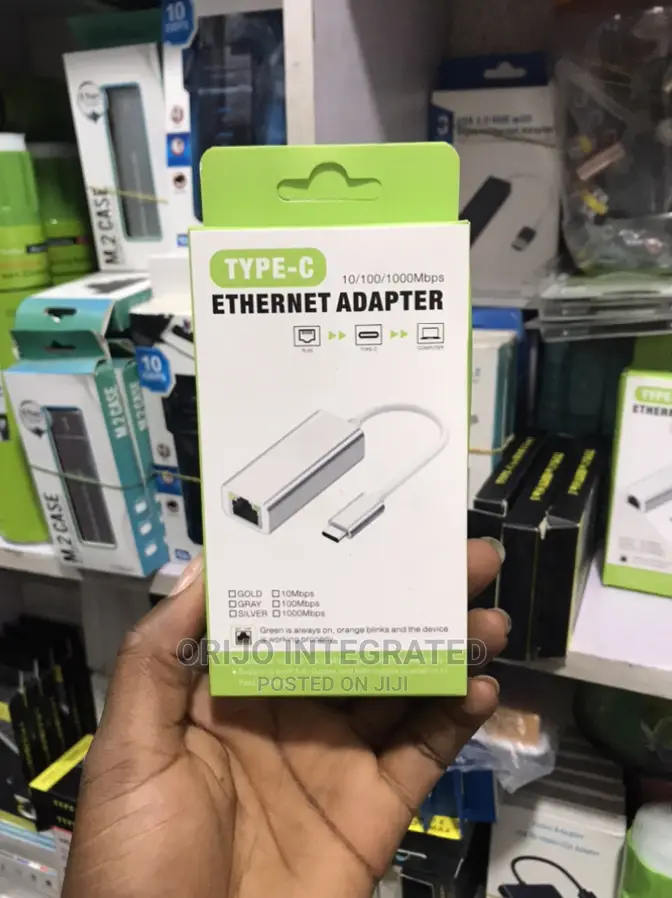 Type C to 10/100/1000mbps Ethernet Lan Adapter
