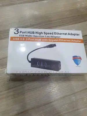 3-Port USB 3.0 HUB With High Speed Ethernet Adapter