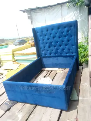 4.5 by 6 Quality and Solid Suede Bedframe