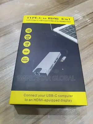 Type-C to HDTV 8 in 1 Multifunctional Adapter